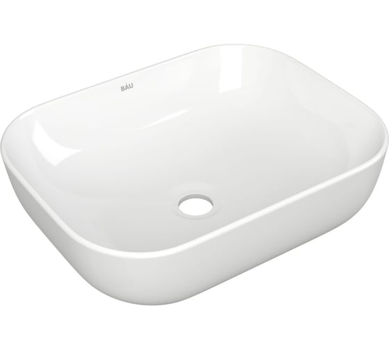 Тумба с раковиной и выпуском Bauedge (тумба подвесная Bau Dream 60 + раковина BAU Stil 50x40, белая, выпуск клик-клак, черный) BD1623