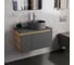 Комплект Bauedge тумба Bau Dream Blackwood графит 80, раковина круглая BAU Element D41, темно-серая, смеситель Hotel Dream, нерж сталь BD2880 7
