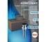 Комплект Bauedge тумба Bau Dream Blackwood графит 80, раковина круглая BAU Element D41, темно-серая, выпуск клик-клак черный BD2883 2