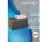 Комплект Bauedge тумба подвесная под раковину Bau Dream Blackwood графит 80, 1 ящик, дверца слева, раковина прямоугольная BAU Cerama 48х37, мрамор, смеситель Hotel Black, черный матовый BD3095 2
