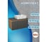 Комплект Bauedge тумба подвесная под раковину Bau Dream Blackwood графит 80, 1 ящик, дверца слева, раковина прямоугольная BAU Cerama 48х37, мрамор, смеситель Hotel Stil, нерж сталь BD3094 2