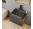 Комплект Bauedge тумба подвесная Bau Dream Blackwood графит 60, 1 ящик, раковина прямоугольная BAU Hotel 48х37, темно-серая матовая, смеситель Hotel Stil черный, выпуск клик-клак, черный BD3136 8