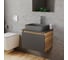 Комплект Bauedge тумба подвесная Bau Dream Blackwood графит 60, 1 ящик, раковина прямоугольная BAU Hotel 48х37, темно-серая матовая, смеситель Hotel Stil, нерж. сталь BD3128 7