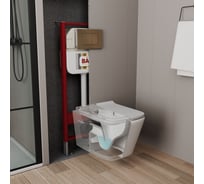 Рамная инсталляция для подвесного унитаза Bauedge BAU NEO 45 кнопка смыва BAU Stil, бронза NEO45700-Q00012