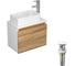 Комплект для ванной Bauedge Bau Dream тумба Bau Dream Blackwood 50, раковина BAU Mini 38x24, смеситель для раковины Diadonna Dream, латунь, выпуск клик-клак, белый BD1269 1