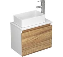 Комплект для ванной Bauedge Bau Dream тумба Bau Dream Blackwood 50, раковина BAU Mini 38х24, смеситель для раковины Diadonna Dream, латунь, хром BD1265