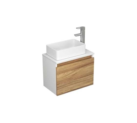 Комплект для ванной Bauedge Bau Dream тумба Bau Dream Blackwood 50, раковина BAU Mini 38х24, смеситель для раковины Diadonna Dream, латунь, хром BD1265 1