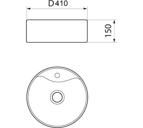 Раковина накладная со смесителем Bauedge ( BAU Element D41, темно-серый матовый + смеситель Cerama Black, черный) YBD2570