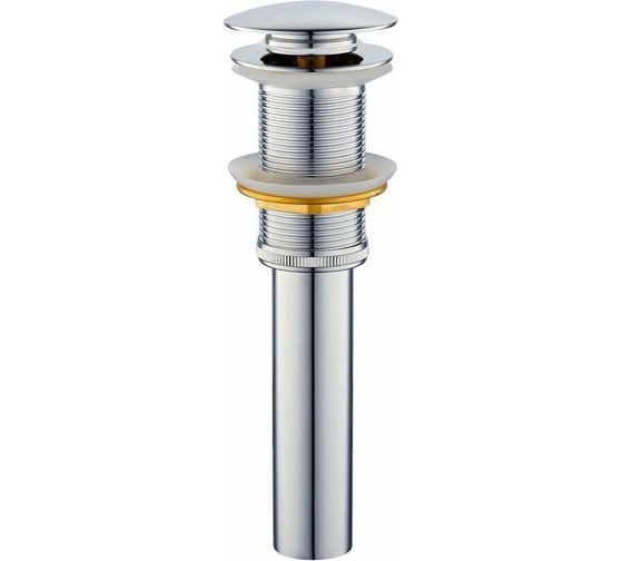 Раковина накладная Bauedge BAU Element D41, с отверстием под смеситель, темно-серый матовый + выпуск клик-клак, хром YBD2573