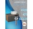 Комплект Bauedge тумба подвесная Bau Dream Blackwood графит 80, 1 ящик, дверца слева, раковина круглая накладная BAU Element D41, мрамор, смеситель Hotel Dre BD3078 2