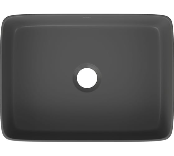 Комплект Bauedge тумба подвесная под накладную раковину Bau Dream Blackwood графит 80, 1 ящик, дверца слева, раковина прямоугольная BAU Hotel 48х37, темно-се BD3137