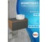 Комплект Bauedge тумба подвесная Bau Dream Blackwood графит 80, 1 ящик, дверца слева, раковина круглая накладная BAU Element D41, мрамор BD3065 2