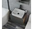 Комплект Bauedge тумба Bau Dream Blackwood графит 60, 1 ящик, раковина прямоугольная BAU Hotel 48х37, мрамор, смеситель Hotel Stil черный, выпуск клик клак BD3116 6