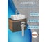 Комплект Bauedge тумба Bau Dream Blackwood графит 60, 1 ящик, раковина прямоугольная BAU Cerama 48х37, мрамор, смеситель Hotel Stil, нерж сталь, выпуск клик клак BD3087 2