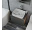 Комплект Bauedge тумба Bau Dream Blackwood графит 60, 1 ящик, раковина прямоугольная BAU Hotel 48х37, мрамор, смеситель Hotel Stil, нерж. сталь, выпуск клик клак BD3114 6