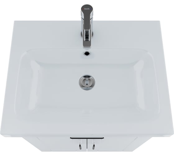 Напольная тумба с умывальником IDDIS New Sena 60 см, белая/под дерево NSE60W2i95K