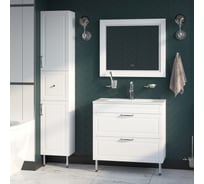 Напольная тумба с умывальником IDDIS Oxford 80 см, белая OXF80W0i95K