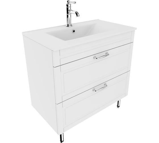 Напольная тумба с умывальником IDDIS Oxford 80 см, белая OXF80W0i95K 1