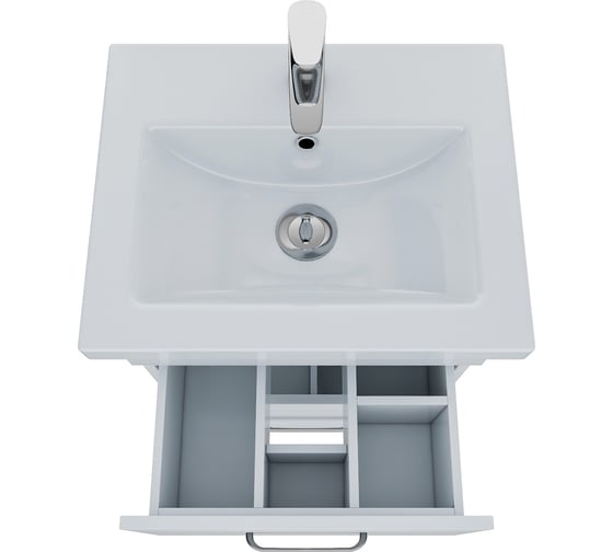 Напольная тумба с умывальником IDDIS New Custo 50 см, белая NCU50W0i95K