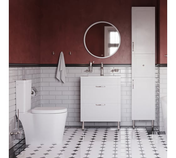 Напольная тумба с умывальником IDDIS Oxford 60 см, белая OXF60W0i95K