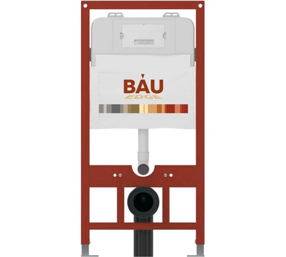 Комплект BAU 6 в 1 Bauedge: инсталляция BAU PRO, унитаз подвесной Rio Luxe 52х35 сиденье микролифт, клавиша BAU Hotel черная матовая Q111300-30745-Q00008