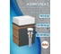Тумба Bauedge Bau Dream Blackwood 35 с ящиком, графит, раковина BAU Cerama Mini  33x28, белая, выпуск клик клак белый SD4415 7