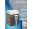 Тумба Bauedge Bau Dream Blackwood 35 с ящиком, графит, раковина BAU Cerama Mini 33x28, белая, смеситель Hotel Still нерж. сталь, выпуск клик клак белый SD4418 5