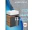 Тумба Bauedge Bau Dream Blackwood 35 с ящиком, графит, раковина BAU Cerama Mini 33x28, белая, смеситель Hotel Dream Black черный, выпуск клик клак черный SD4422 5