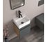 Тумба Bauedge Bau Dream Blackwood 35 с ящиком, графит, раковина BAU Cerama Mini 33x28, белая, смеситель Hotel Dream Black черный, выпуск клик клак черный SD4422 11