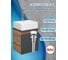 Тумба Bauedge Bau Dream Blackwood 35 с ящиком, графит, раковина BAU Cerama Mini 33x28, белая, смеситель Hotel Dream нерж. сталь, выпуск клик клак белый SD4421 6