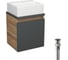 Тумба Bauedge Bau Dream Blackwood 35 с ящиком, графит, раковина BAU Cerama Mini 33x28, белая, выпуск клик клак черный SD4416 1