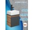 Тумба Bauedge Bau Dream Blackwood 35 с ящиком, графит, раковина BAU Cerama Mini 33x28, белая, смеситель Hotel Black черный SD4411 6