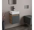Тумба Bauedge Bau Dream Blackwood 35 с ящиком, графит, раковина BAU Cerama Mini 33x28, белая, смеситель Hotel Black черный SD4411 11