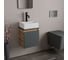 Тумба Bauedge Bau Dream Blackwood 35 с ящиком, графит, раковина BAU Cerama Mini 33x28, белая, смеситель Hotel Dream Black черный SD4413 6