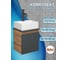 Тумба Bauedge Bau Dream Blackwood 35 с ящиком, графит, раковина BAU Cerama Mini 33x28, белая, смеситель Hotel Dream Black черный SD4413 7