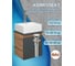 Тумба Bauedge Bau Dream Blackwood 35 с ящиком, графит, раковина BAU Cerama Mini 33x28, белая, смеситель Hotel Dream нерж. сталь, выпуск клик клак хром SD4420 5
