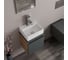 Тумба Bauedge Bau Dream Blackwood 35 с ящиком, графит, раковина BAU Cerama Mini 33x28, белая, смеситель Hotel Still нерж. сталь, выпуск клик клак хром SD4417 5