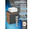 Тумба Bauedge Bau Dream Blackwood 35 с ящиком, графит, раковина BAU Mini 24x24, выпуск клик клак хром SD4002 7