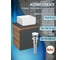Тумба Bauedge Bau Dream Blackwood 35 с ящиком, графит, раковина BAU Mini 24x24, выпуск клик клак белый SD4003 7