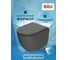 Унитаз подвесной безободковый Bauedge Bau Dream Dark Matt Grey, сиденье дюропласт микролифт, темно-серый матовый BL0001-DG 2