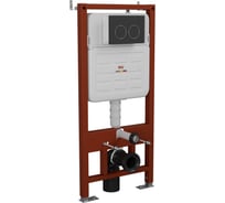 Инсталляция усиленная Bauedge BAU IDEAL, клавиша BAU Round, черная матовая E458103-E00115