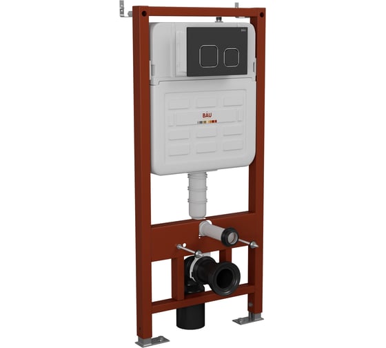 Инсталляция усиленная Bauedge BAU IDEAL, клавиша BAU Strike, черная матовая E458103-E00103 1