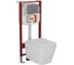 Комплект Bauedge BAU 6 в 1: рамная инсталляция BAU NEO 45, унитаз подвесной OWL Vatter Ruta-H mini 49x34, быстросъёмное сиденье микролифт, клавиша BAU Stil антивандальная NEO45700-OWLT190403-Q00009 1