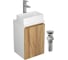 Комплект для ванной Bauedge 4 предмета (Тумба Bau Dream Blackwood 40, раковина BAU Mini 38x24, смеситель для раковины высокий Hotel Still, нержавеющая сталь, BD1526 1
