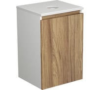 Комплект для ванной Bauedge 4 предмета (Тумба Bau Dream Blackwood 40, раковина BAU Mini 38x24, смеситель для раковины высокий Hotel Black, черный, выпуск клик клак BD1528