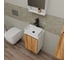 Комплект для ванной Bauedge 4 предмета (Тумба Bau Dream Blackwood 40, раковина BAU Mini 38x24, смеситель для раковины высокий Hotel Black, черный, выпуск клик клак BD1528 8