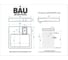 Комплект Bauedge BAU 4 в 1: раковина над стиральной машиной BAU Hotel 60х60, литьевой мрамор, антрацит, кронштейны, сифон и смеситель Hotel Still, нержавеющая сталь XMY0062 8