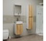 Комплект Bauedge для ванной, 3 предмета (Тумба Bau Dream Blackwood 40, раковина BAU Mini 38x24, смеситель для раковины высокий Hotel Still, нержавеющая сталь) BD1525 3