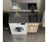 Комплект Bauedge BAU 4 в 1: раковина над стиральной машиной BAU Stil 100, кварцевая, в комплекте с кронштейнами, донной крышкой и переливом, правая, цвет серый XMY0107 4