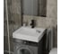 Комплект Bauedge BAU 4 в 1: раковина над стиральной машиной BAU Stil 60х55 литьевой мрамор, кронштейны, сифон и смеситель Hotel Black, черный XMY0088 3